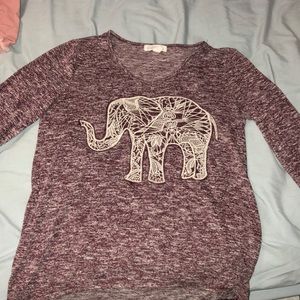 Long sleeve elephant shirt.